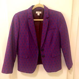 Fossil blazer hexagon print